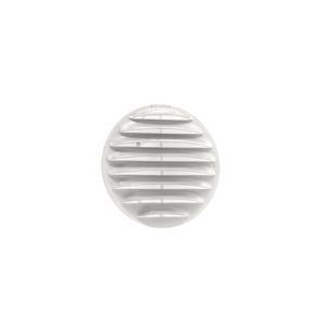 ALU schoepenrooster+klem Ø130mm wit