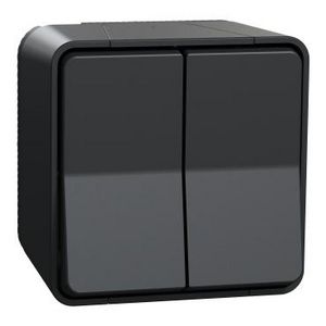 Serieschakelaar Opbouw IP55 Grijs / Antraciet Mureva Styl