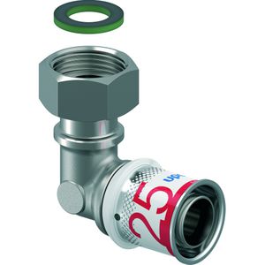 2-del. koppeling haaks S-PRESS PLUS 25x3/4" wartel vlakd.