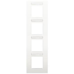 4-voudig afdekplaat hoh 71mm VERT Intense white