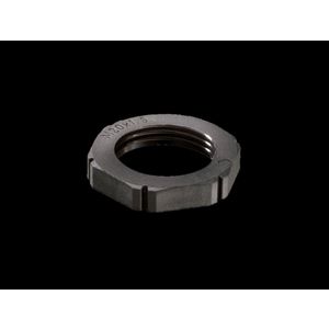 Contramoer kunststof M16x1,5 zwart (RAL 9005) (EMUG16BK)