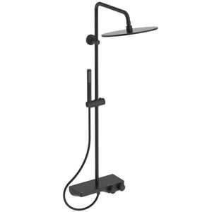 Douchesysteem d=30cm douchethermo silk black Ceratherm S200