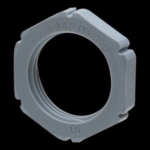 Contramoer kunststof M20x1,5 zilvergrijs (EMUG20SG) VVE=100