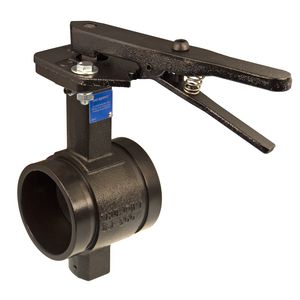 Vlinderklep+handgreep Shurjoint MM 88,9mm zwart