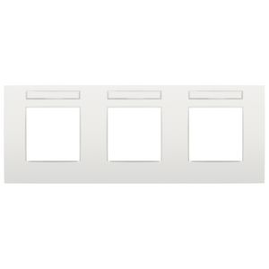 3-Voudige afdekplaat 71mm centerafst. transparant tekstv