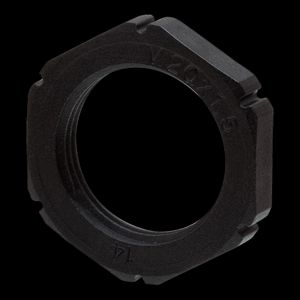 Contramoer kunststof M20x1,5 zwart (RAL 9005) (EMUG20BK) VVE=100