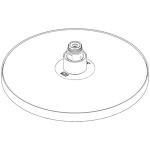 Regendch rond 220mm Mess. gebrsld (23kt Goud) 04120509200-28