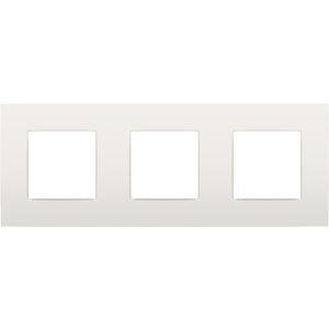 3-Voudige afdekplaat 71mm centerafst. Int. white