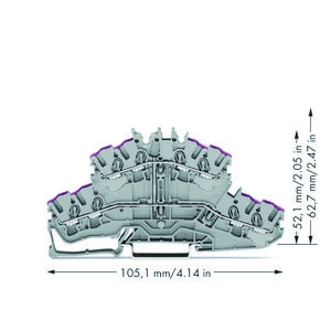 4-draads 2-etageklem 8-draads rijgklem L 2002-2408 VVE=50