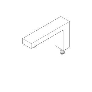 Uitloop 157x91x36mm, 5,68l/min. chr