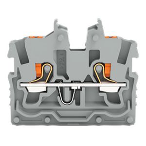 2-draads MINI-rijgklem Met Druk 1 mm² grijs 2250-321 VVE=100