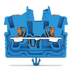 2-draads MINI-rijgklem Met Druk 1 mm² blauw 2250-314 VVE=100