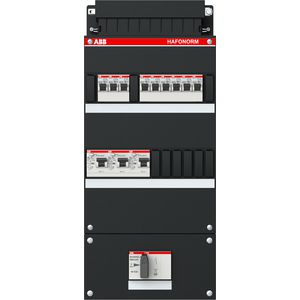 Installatiekast 9x achter 3x30mA + HS 3-f