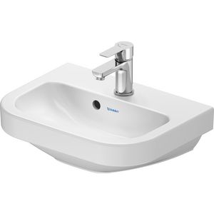 D-CODE # Fontein hoogglans 450mm wit met kraangat met overloop