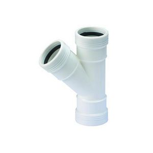 Wafix PP manchet T-stuk 45° 50mm wit 3x mof