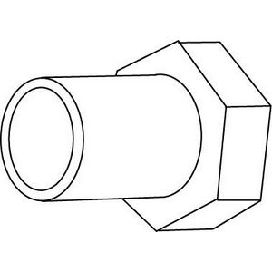 2-del. laskoppeling ø20,8mm x 1"warte