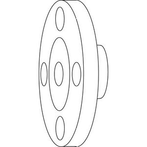 Draadflens ø105mm G1"bi.dr. tbv M12 bouten (flens tbv inlaatzijde)
