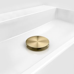 Plug m afdekkap goud geborsteld PVD Mini Wash Me