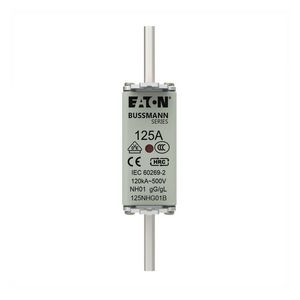 Zekering laagsp. 125A AC 500V NH01 gL/gG dubbele mel VVE=3