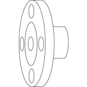 Draadflens verlengd ø105mm G1"bi.dr. tbv M12 bouten (flens tbv uitlaatzijde)