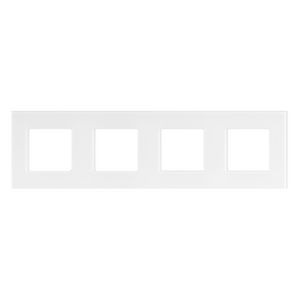 4-voudig afdekplaat hoh 71mm Pure liquid snow white