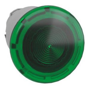 Groene 40 verlichte vuistslag Drukknop 22mm vergr. ingeb LED