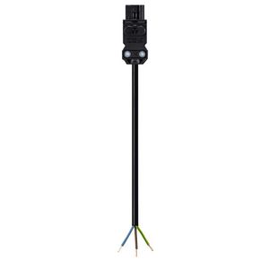 Aansluitsnoer GST15I3 female 1,5mm² 800cm PVC ECA zwart VVE=10