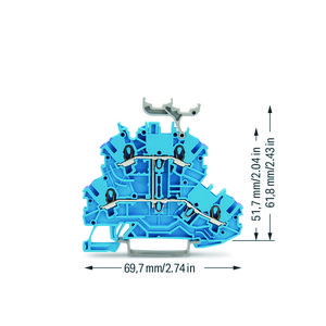 2-etageklem 4-draads rijgklem N blauw 2000-2239 VVE=50