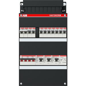 Installatiekast 9x achter 3x30mA + FT + HS 3-f