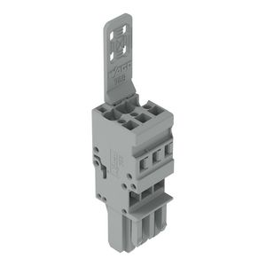 1-draads female steker CAGE CLAMP 4 mm2 grijs VVE=25