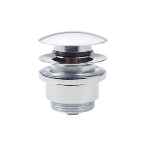 InBe stop/go afvoerplug, zonder overloop, rond, chroom, kort