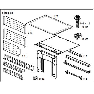 Compartimenteerset DMX3 2500/4000 B36 modulen D725mm