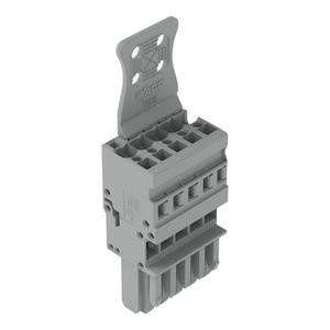 1-draads female steker CAGE CLAMP 4 mm2 grijs VVE=25