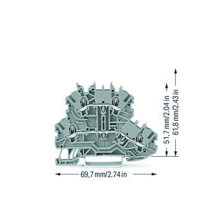 2-etageklem Rijg-/rijgklem L/L grijs 2000-2201 VVE=50