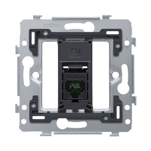 Sokkel 1RJ45-aansl. UTP Cat. 5E PoE++ vlak