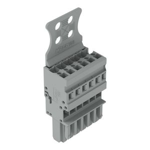 1-draads female steker CAGE CLAMP 4 mm2 grijs VVE=10