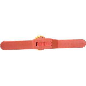 Pistoolgreep geel/rood met hangslot afsluitbaar
