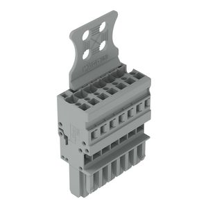 1-draads female steker CAGE CLAMP 4 mm2 grijs VVE=10