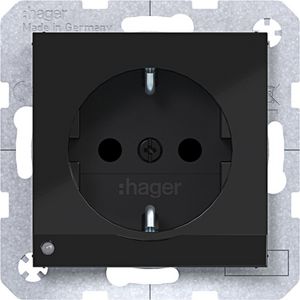 SCHUKO-wandcontactdoos oriEnt. LED schroefklemmen A.x/C.x zw