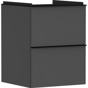 Onderkast mat grijs diamant 480x475mm 2x la tbv fontein greepkleur mat zwart Xelu Q 54020670