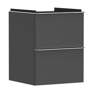 Onderkast mat grijs diamant 480x475mm 2x la tbv fontein greepkleur chroom Xelu Q 54020000