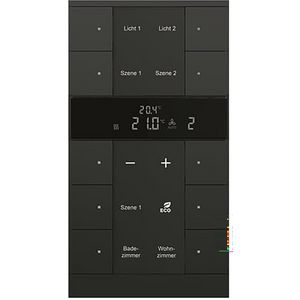 HVAC- sensor KNX - ClimaEco Mat zwart 10f CE