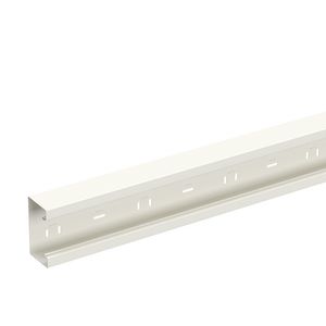 Lengte a 3m. Wandgoot romp WGx-U120x65x3000 staal wit RAL9010