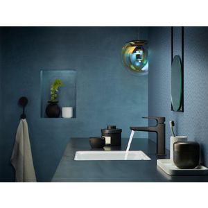 Metropol 1-hendel wastafelmengkraan 110 brushed black chrome