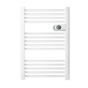Elektr. alu. handdoekradiator CALOR DRY V2 500W wit RAL9003 505x710mm incl. klokthermostaat (op bedieningshoogte)