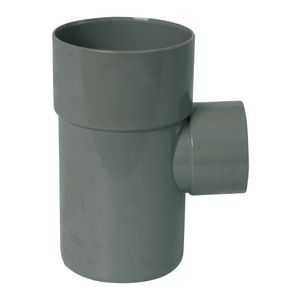 Wadal PVC lijm T-stuk 88° 110x50mm grijs mof/spie