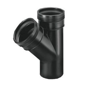 Wafix PP manchet T-stuk 45° 110mm SN8 zwart 2x mof/spie