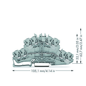 4-draads 2-etageklem Rijg-/rijgklem L/L 2002-2401 VVE=50