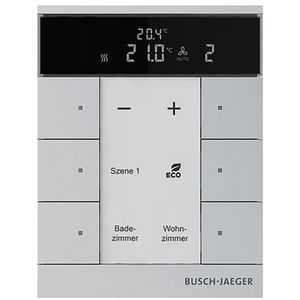 HVAC- sensor-Slave KNX - ClimaEco Alu zilver 6f CE