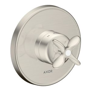 AXOR Archivio afbouwdeel inbouwthermostaat met kruisgrepen RVS-look